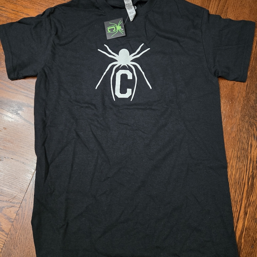 Cleveland Spiders,  " Spider Bite "  - Black Tee Shirt